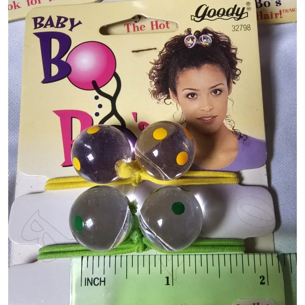 Vintage 1990 Lot Of 4 Goody Bobo Ponytail Balls Big & Little Colorful Girls Fun